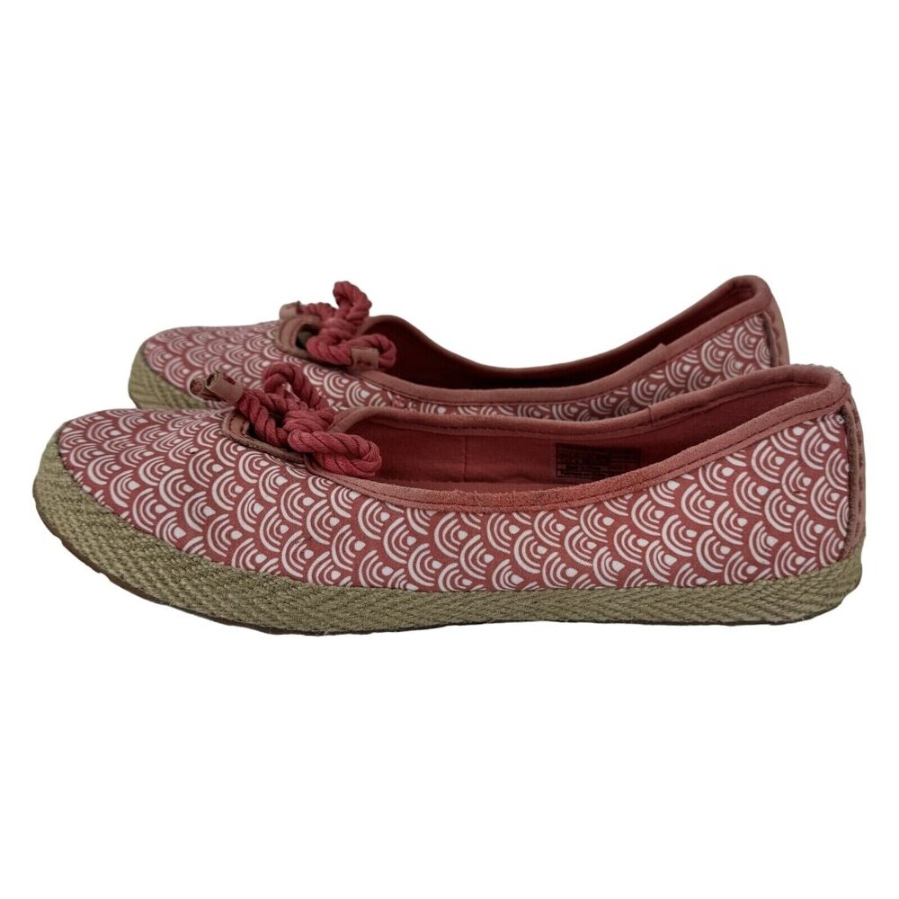 UGG Espadrille Flat Womens Size 7.5 Coral Ronna ScallopSlip On Ballerina Shoes
